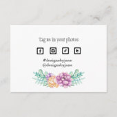 D'accompagnement Carte d'insertion de Merci rose coupon pour petite (Dos)