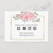 D'accompagnement Carte d'insertion de Merci rose coupon pour petite (Dos)