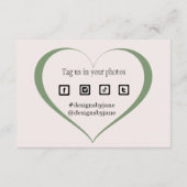 D'accompagnement Carte d'insertion de Merci rose coupon pour petite (Dos)