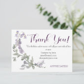 D'accompagnement Carte d'insertion de Merci violet Coupon pour peti (Debout devant)