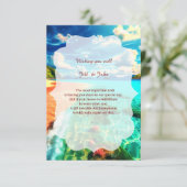 D'accompagnement Carte d'insertion de plage tropicale pour mariage (Debout devant)