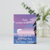 D'accompagnement Carte d'insertion de réception de nuit tropicale (Debout devant)