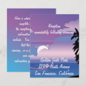 D'accompagnement Carte d'insertion de réception de nuit tropicale (Devant / Derrière)