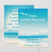 D'accompagnement Carte d'insertion de réception de plage tropicale (Devant / Derrière)