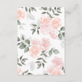 D'accompagnement Carte d'insertion de réception Garden Blooms (Dos)