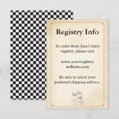 D'accompagnement Carte d'insertion de registre (Devant / Derrière)