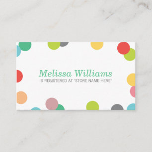 D'accompagnement Carte d'insertion de registre de Baby shower Rainb