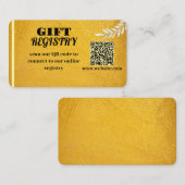 D'accompagnement Carte d'insertion de registre de cadeaux à code QR (Devant / Derrière)