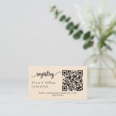 D'accompagnement Carte d'insertion de registre de mariage avec code (Debout devant)
