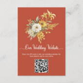 D'accompagnement Carte d'insertion de site web de mariage avec code (Devant)