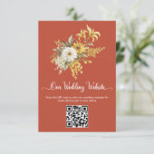 D'accompagnement Carte d'insertion de site web de mariage avec code (Debout devant)