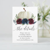 D'accompagnement Carte d'insertion de site Web de mariage Navy Burg (Debout devant)