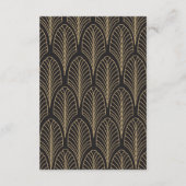 D'accompagnement Carte d'insertion de style Art déco Mariage (Dos)