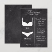 D'accompagnement Carte d'insertion de tableau noir de taille de lin (Devant / Derrière)