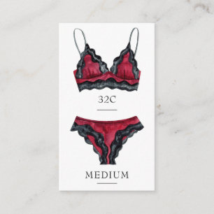 D'accompagnement Carte d'insertion de taille de lingerie