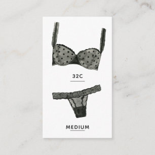 D'accompagnement Carte d'insertion de taille de lingerie