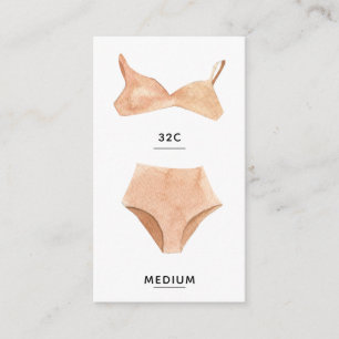 D'accompagnement Carte d'insertion de taille de lingerie Blush