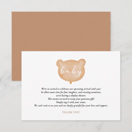 D'accompagnement Carte d'insertion d'écran de douche à oreille (Devant / Derrière)