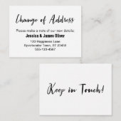 D'accompagnement Carte d'insertion d'écriture manuscrite Décontract (Devant / Derrière)