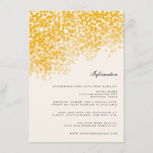 D'accompagnement Carte d'insertion d'informations du Mariage de dou (Devant)