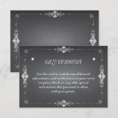 D'accompagnement Carte d'insertion d'informations du Mariage du tab (Devant / Derrière)