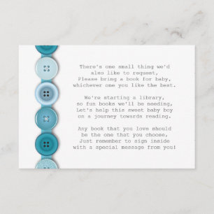 D'accompagnement Carte d'insertion du Baby shower Bouton Cute