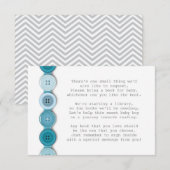 D'accompagnement Carte d'insertion du Baby shower Bouton Cute (Devant / Derrière)