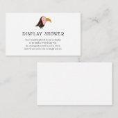 D'accompagnement Carte d'insertion du Baby shower d'affichage Jungl (Devant / Derrière)