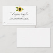 D'accompagnement Carte d'insertion du chapeau de tournesol (Devant / Derrière)