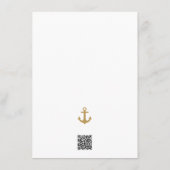 D'accompagnement Carte d'insertion du Mariage d'Ancres nautiques Wh (Dos)