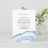 D'accompagnement Carte d'insertion du Mariage d'aquarelle | Bleu (Debout devant)