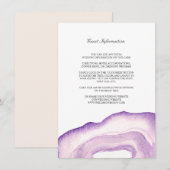 D'accompagnement Carte d'insertion du Mariage d'aquarelle | Lavande (Devant / Derrière)