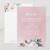 D'accompagnement Carte d'insertion du mariage de broussailles botan (Devant / Derrière)