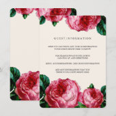 D'ACCOMPAGNEMENT CARTE D'INSERTION DU MARIAGE DE DÉCOUPAGE FLORALE  (Devant / Derrière)