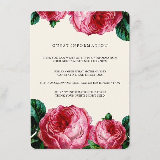 D'ACCOMPAGNEMENT CARTE D'INSERTION DU MARIAGE DE DÉCOUPAGE FLORALE  (Devant)