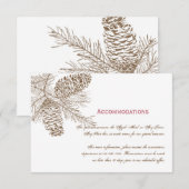 D'accompagnement Carte d'insertion du Mariage Nature Pine Cone (Devant / Derrière)