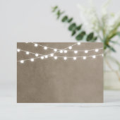 D'accompagnement Carte d'insertion du Mariage Taupe String Lights (Debout devant)