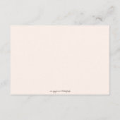 D'accompagnement Carte d'insertion du registre de Baby shower fille (Dos)