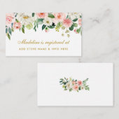 D'accompagnement Carte d'insertion du registre d'or rose Fête des m (Devant / Derrière)