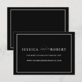 D'accompagnement Carte d'insertion du site web Mariage noir (Devant / Derrière)