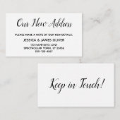 D'accompagnement Carte d'insertion élégante et minimale "Notre nouv (Devant / Derrière)