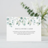 D'accompagnement Carte d'insertion élégante et moderne à feuillage  (Debout devant)