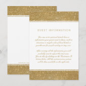 D'accompagnement Carte d'insertion élégante Faux Gold Parties scint (Devant / Derrière)
