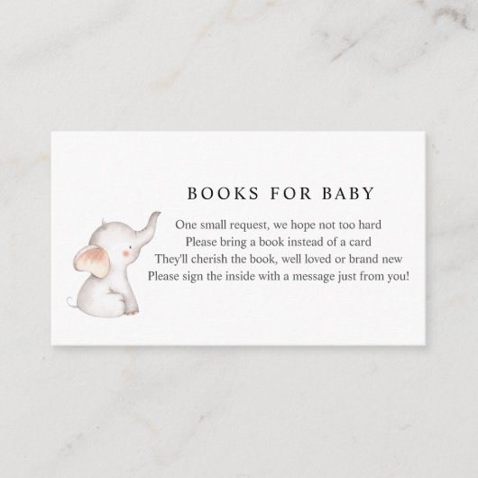 D'accompagnement Carte d'insertion Elephant Books for Baby (Devant)