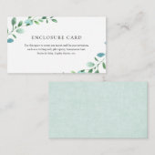 D'accompagnement Carte d'insertion Eucalyptus (Devant / Derrière)