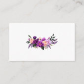 D'accompagnement Carte d'insertion Floral Purple Gold Mariage (Dos)