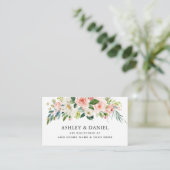 D'accompagnement Carte d'insertion Floral Rose Blush Mariage (Debout devant)