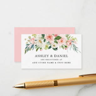 D'accompagnement Carte d'insertion Floral Rose Blush Mariage