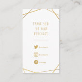 D'accompagnement Carte d'insertion géométrique or pour les commande (Devant)