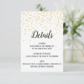 D'accompagnement Carte d'insertion Gold Confetti Detail (Debout devant)